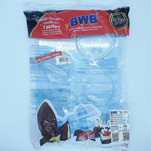 Forma pentru ciocolata BWB 3640, silicon/plastic, transparent, 24,5 x 35 cm - Img 3
