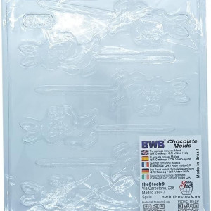 Forma pentru ciocolata BWB 80, silicon/plastic, transparent, 18,5 x 24 cm - Img 2