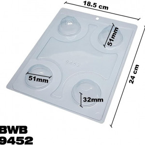 Forma pentru ciocolata BWB 9452, silicon/plastic, transparent, 18,5 x 24 cm - Img 6