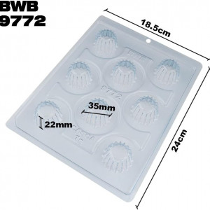 Forma pentru ciocolata BWB 9772, silicon/plastic, transparent, 18,5 x 24 cm