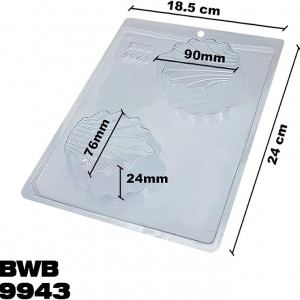 Forma pentru ciocolata BWB 9943, silicon/plastic, transparent, 18,5 x 24 cm - Img 5