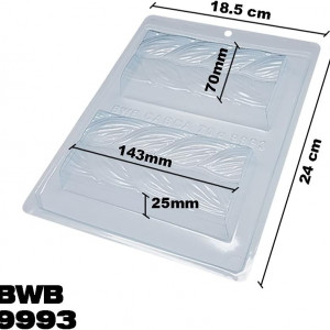 Forma pentru ciocolata BWB 9993, silicon/plastic, transparent, 18,5 x 24 cm - Img 7