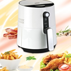 Friteuza cu aer cald Heinner HAF-1300WH, Putere 1300W, Capacitate vas 3.6L, Capacitate cos 2.6L, Termostat reglabil 0-200˚C, Alb - Img 3