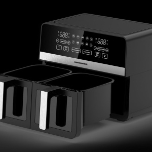 Friteuza dubla cu aer cald Heinner SimCook HAF-K10DB24BK, 2400W, Capacitate 9.5L, Control digital, 10 programe prestabilite, Negru - Img 3