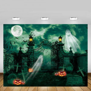Fundal foto pentru Halloween Mehofond, vinil, multicolor, 2,1 x 1,5 m