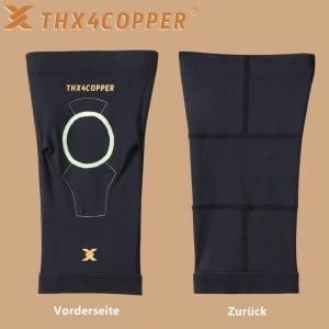 Genunchiera Thx4COPPER, textil/cupru, negru, marimea XL