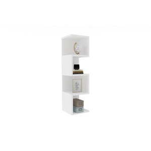 Hanah Home biblioteca, PAL melaminat, 27x25x95 cm, grosime 18mm, inaltime raft 21.4cm, alb - Verificat A · Re-Bloom