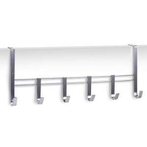 Hannut cuier usa 6 carlige 51x21x7 cm, metal, argintiu - Verificat A · Re-Bloom - Img 1