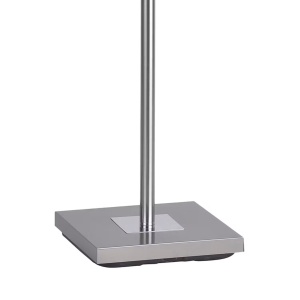 Hans II lampadar LED 2 lumini 190 cm, 22W 2500lm 3000K, dimabil, metal periat, abajur plastic, argintiu/alb - Verificat A · Re-Bloom - Img 4
