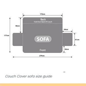 Husa canapea Orange Donkey, pentru 3 locuri, maro, 279x177 cm, Resigilat, Grad A - Img 3
