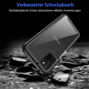 Husa de protectie 360 pentru Samsung Galaxy A03S Besinpo, silicon, negru/transparent, 6,5 inchi - Img 5