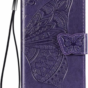 Husa de protectie flip pentru Honor 70 5G RonRun, TPU/piele PU, violet inchis, 6,67 inchi