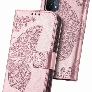 Husa de protectie flip pentru Oppo A54 5G/A74 5G Jiafei, TPU/piele PU, roz, 6,5 inchi