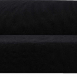 Husa de protectie pentru canapea Subrtex, poliester/spandex, negru, 295 x 104 x 106 cm