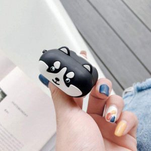 Husa de protectie pentru casti AirPods Pro YourLovely, silicon, negru/alb - Img 2