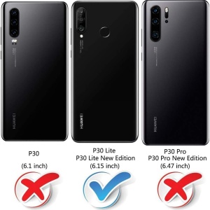 Husa de protectie pentru Huawei P30 Lite Coodio, piele PU, negru, 6,5 inchi