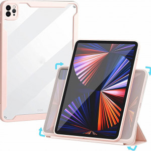 Husa de protectie pentru iPad ProTasnme, plastic, roz, 11 inch - Img 1