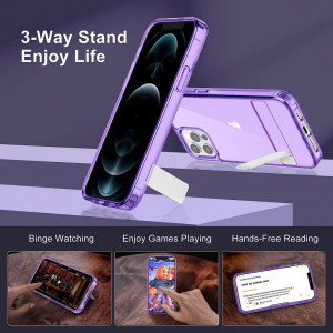Husa de protectie pentru iPhone 12 Pro Max JETech, TPU, violet, 6,7 inchi