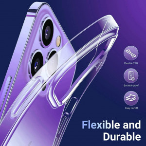 Husa de protectie pentru iPhone 14 Pro Max Hankn, silicon, transparent, 6,6 inchi - Img 6