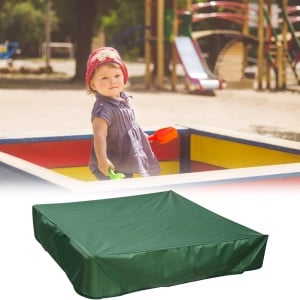 Husa de protectie pentru lada de nisip Shinybox, tesatura Oxford, verde inchis, 150 x 150 x 20 cm