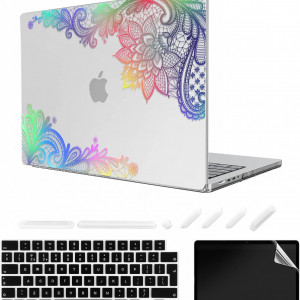 Husa de protectie pentru laptop MacBook Pro 14 TeDaWen, policarbonat, multicolor, 32.5 x 23.1 x 2.6 - Img 1