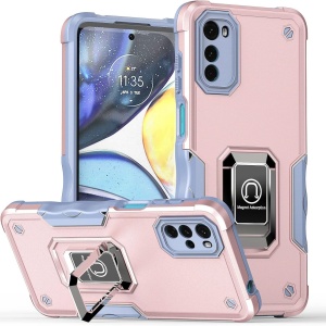 Husa de protectie pentru Motorola Moto E32/Moto E32s Atisijie, TPU, roz/albastru inchis, 6,5 inchi