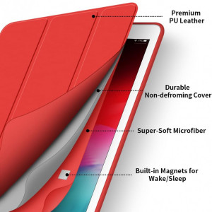 Husa de protectie pentru pentru iPad Air VAGHVEO, TPU, rosu, 10,9 inchi
