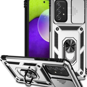 Husa de protectie pentru Samsung Galaxy A73 5G Tisim, PC/TPU, argintiu, 6,7 inchi