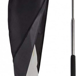 Husa de protectie pentru umbrela cu tija Zizwe, negru, poliester, 280 x 30 x 81 cm - Img 1