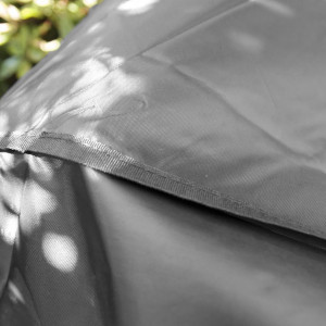 Husa impermeabila pentru mobilier rotund Speedwellstar, tesatura oxford, negru, 190 x 80 cm 