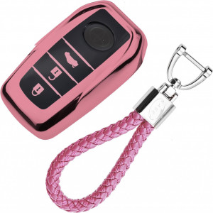 Husa pentru cheie de masina Toyota KASER, TPU, roz