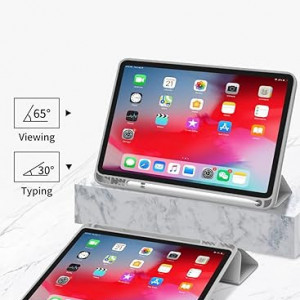 Husa   pentru  iPad Air 5 2022/Air 4 2020 , piele ecologica , gri,  10.9 inchi