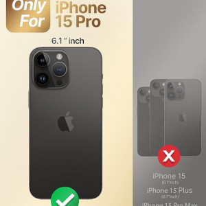 Husă Silverback pentru iPhone 15 Pro, polietilen tereftalat, multicolor, 6,1 inchi