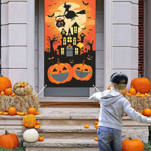 Joc de aruncare pentru Halloween LAMEK, textil/plastic, negru/portocaliu, 137 x 76 cm - Img 1