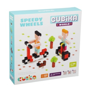 Joc Din Lemn, Set de constructii, Cubika, World Speedy Wheels - Img 1