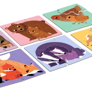 Joc educational pentru copii, Puzzle Mama si Puii, KuKiKuk Efko, 6 perechi, 30 piese mari, carton gros, animatii colorate haioase, varsta 2-5 ani - Img 2