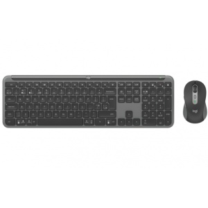 Kit Logitech Wireless Signature Slim MK950, 2.4GHz&Bluetooh, Easy-Switch, Flow, Negru, Resigilat, Grad B