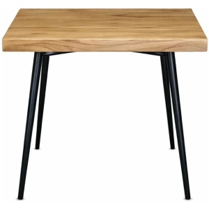 Kiwari Daro masuta de cafea MDF/metal, 120x60x45 cm, blat MDF finisaj stejar natural, cadru metal negru, design industrial, stejar/negru - Verificat A · Re-Bloom - Img 4