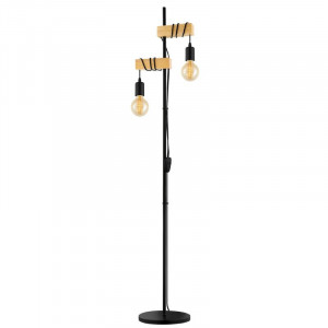 Lampadar Acuff, metal, negru, 166,5 x 25 x 20,5 cm - Img 3