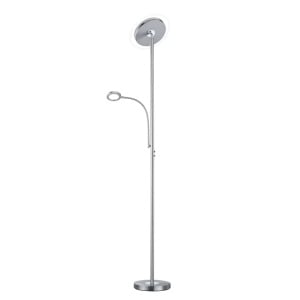 Lampadar Coralie, LED, metal, argintiu, 182,5 x 51 x 31 cm