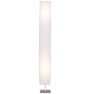 Lampadar cu design modern Re-Bloom, poliester/otel inoxidabil, alb, 14 x 14 x 120 cm, Resigilat, Grad A - Img 1