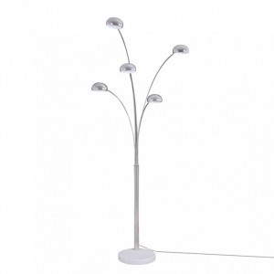 Lampadar LED Mignolo metal/marmura, argintiu, 5 becuri, 3 W, 230 V - Img 4