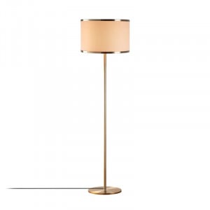 Lampadar Ping, metal/sticla, alb/auriu, 40 x 40 x 150 cm