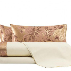 Lenjerie de pat in stil italian Mosaico rosa antico, matrimonial