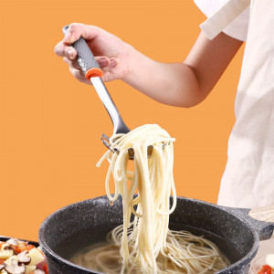 Lingura pentru spaghete Butyeak, otel inoxidabil, argintiu/gri, 31,6 x 6,4 x 4 cm - Img 5