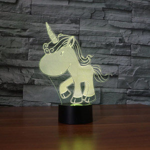 Lumina de noapte cu iluzie unicorn Nice Dream, LED/RGB, plastic, multicolor, 3D - Img 4