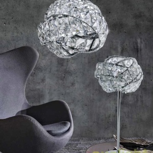 Lustra tip pendul Azzardo, metal/cristal, argintiu, 15 x 18 x 120 cm - Img 3