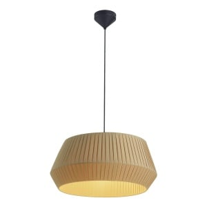 Lustra tip pendul Dicte, metal/bumbac, bej/negru, 53 x 29 x 200 cm