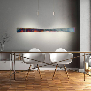 Lustra tip pendul Lian, LED, metal, multicolor, 118 x 195 cm - Img 7