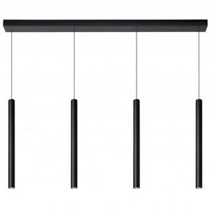 Lustra tip pendul Lorenz, 4 lumini, LED, metal, negru, 120 x 10 x 180 cm